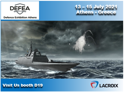 LACROIX_Defense's tweet photo. #DEFEA2021 Day -1 Eager to welcome you tomorrow stand D19 Come & Discover #Chaff&Flare for Rafale, Naval solutions for Navies , or to speak about our renown #GALIX system #GALIX by #LACROIX_Defense Vehicles survivability systems : threats detections. #Smartprotection https://t.co/EqwPKnuS9i