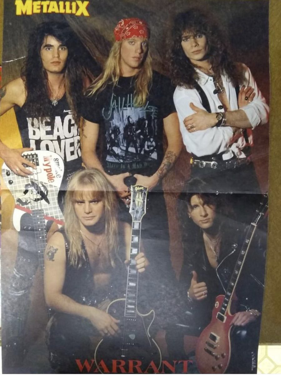 warrantrocks's tweet photo. #waybackwednesday #magazineposter #80srock #hairmetal #warrantwednesday https://t.co/ZfmDhNvxEg 🤩 https://t.co/JzIMcnj43g