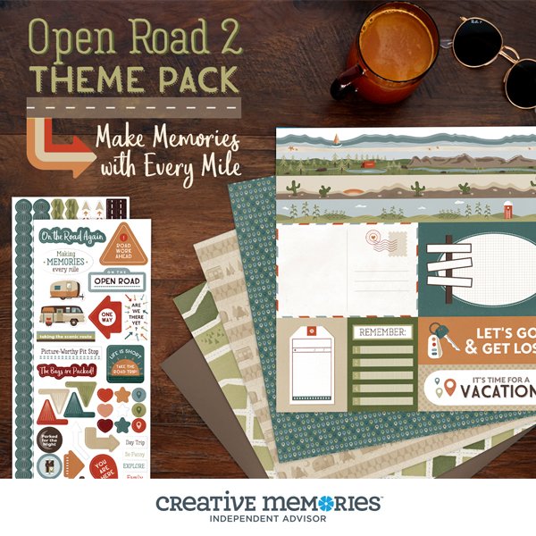 MemoryKeepingR's tweet image. The Open Road Theme Pack that launched in 2019 is BACK by popular demand with a revamped palette and a few fresh new designs with the Open Road 2 Theme Pack! This road trip scrapbook kit includes four sheets of travel-themed papers...

🛍 - creativememories.com/user/memorykee…