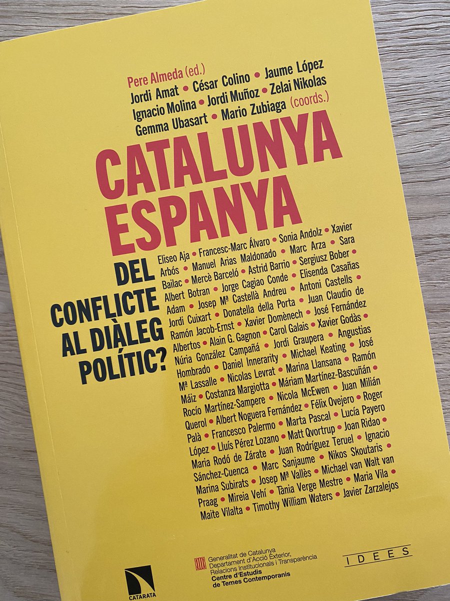 Avui ha arribat a casa. Content d’haver col.laborat en el llibre col.lectiu “Catalunya-Espanya. Del conflicte al diàleg polític?”, editat pel <a href="/idees_cat/">Revista IDEES</a> i <a href="/CatarataLibros/">Libros Catarata</a>. Un volum amb aportacions molt diverses, per fer diagnòstics i pensar el futur.