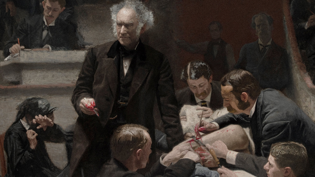 SeanDagesse's tweet photo. It's remarkable to think that in 1876 a painting of a surgery was considered too frightening to display. Learn about "The Gross Clinic" by #ThomasEakins at the @philamuseum in the latest episode of #BofAMasterpieceMoment. https://t.co/yDCjkygQ1q https://t.co/qIJVCCGMs6