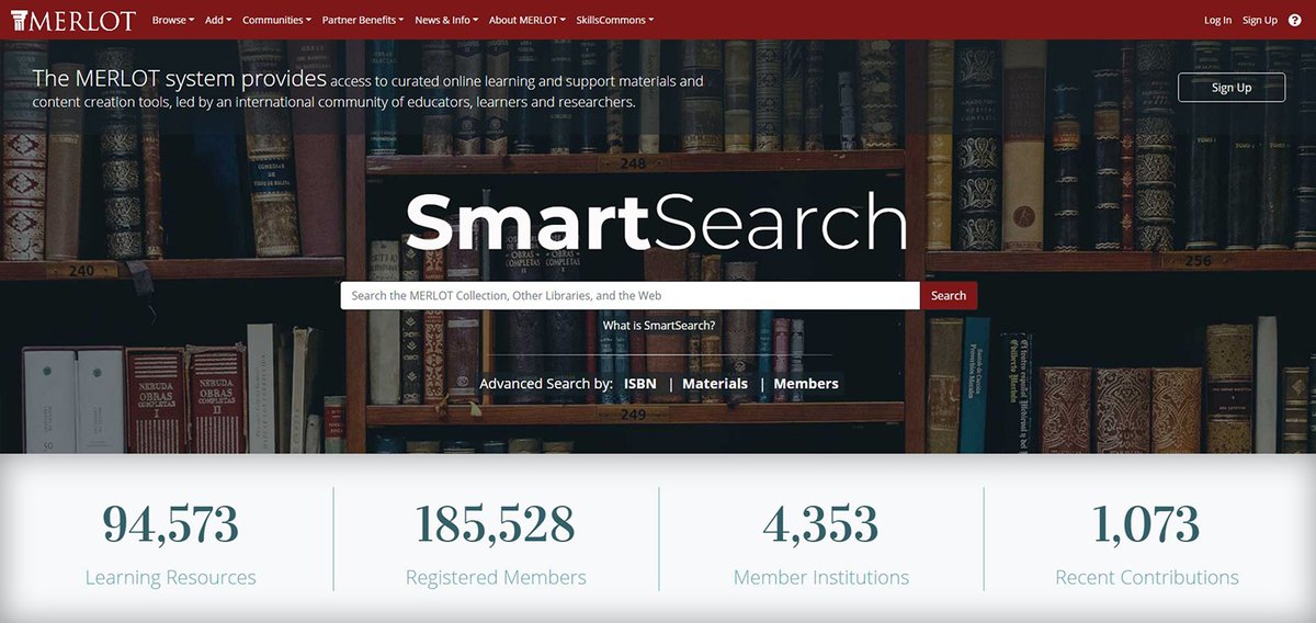 OpenTeachEU's tweet image. Looking for #OER for your classes? MERLOT is a good place to search for them. Developed by CSU, MERLOT is a repository of different types of learning material. From kindergarten to higher education. Try it out 👉 merlot.org/merlot/index.h…

#OpenTeachProject