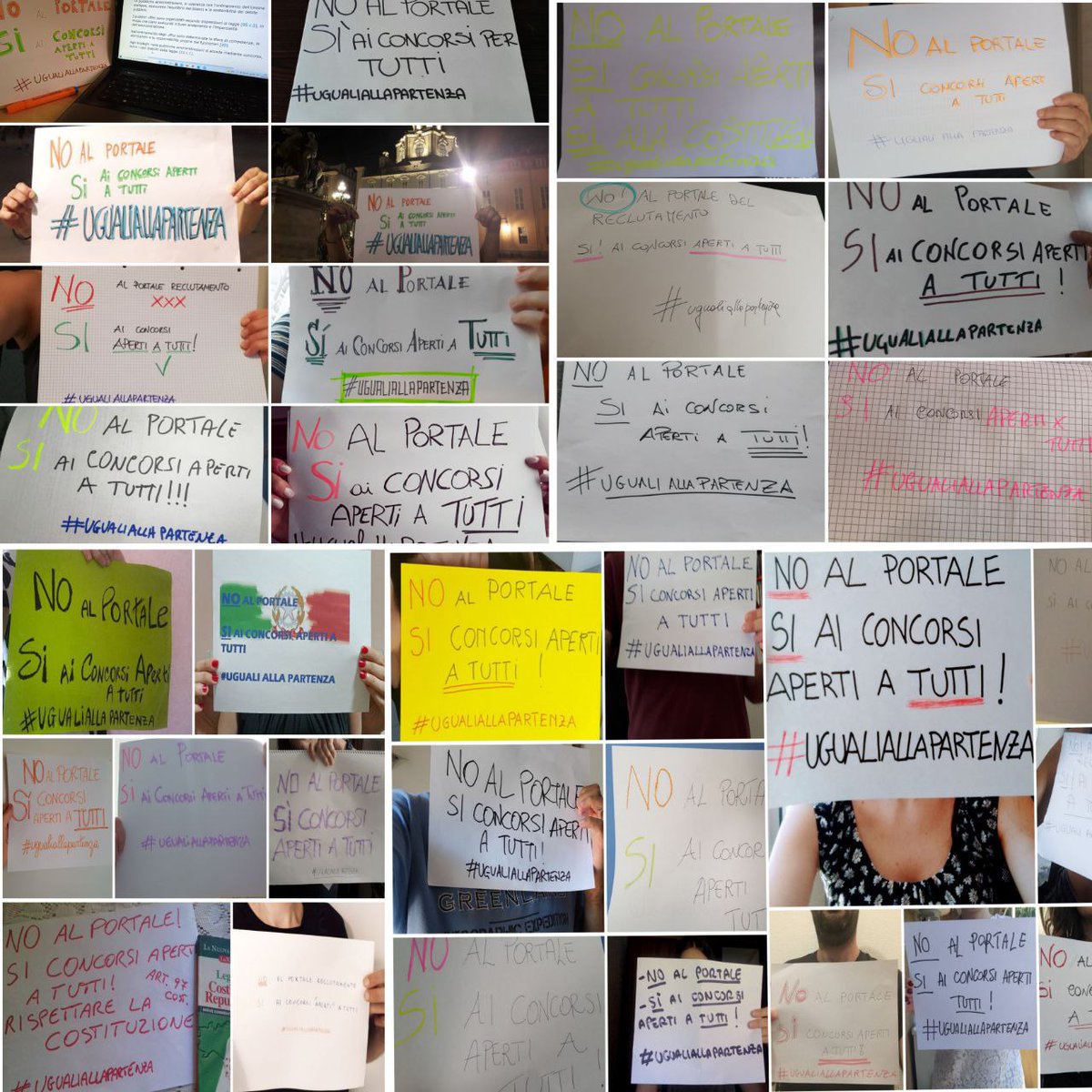 ComitatoPa's tweet photo. NO al portale. SI ai concorsi aperti a tutti coloro in possesso del titolo di studio richiesto! È questo che chiediamo alle forze politiche: semplicemente di essere #ugualiallapartenza ! @renatobrunetta @FunzPub @Mov5Stelle @pdnetwork @SI_sinistra @EnricoLetta @NFratoianni https://t.co/HnYPaEoda5