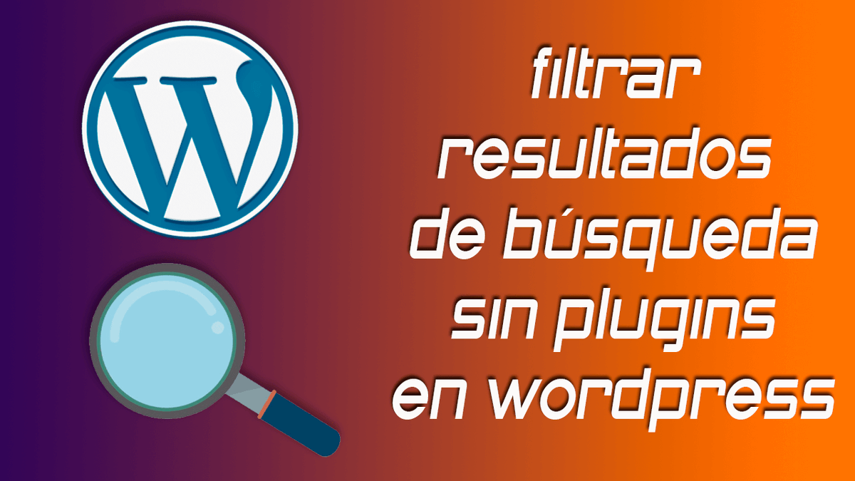 Filtrar los resultados de búsqueda en #Wordpress sin plugins.
youtube.com/watch?v=_H8Eby…