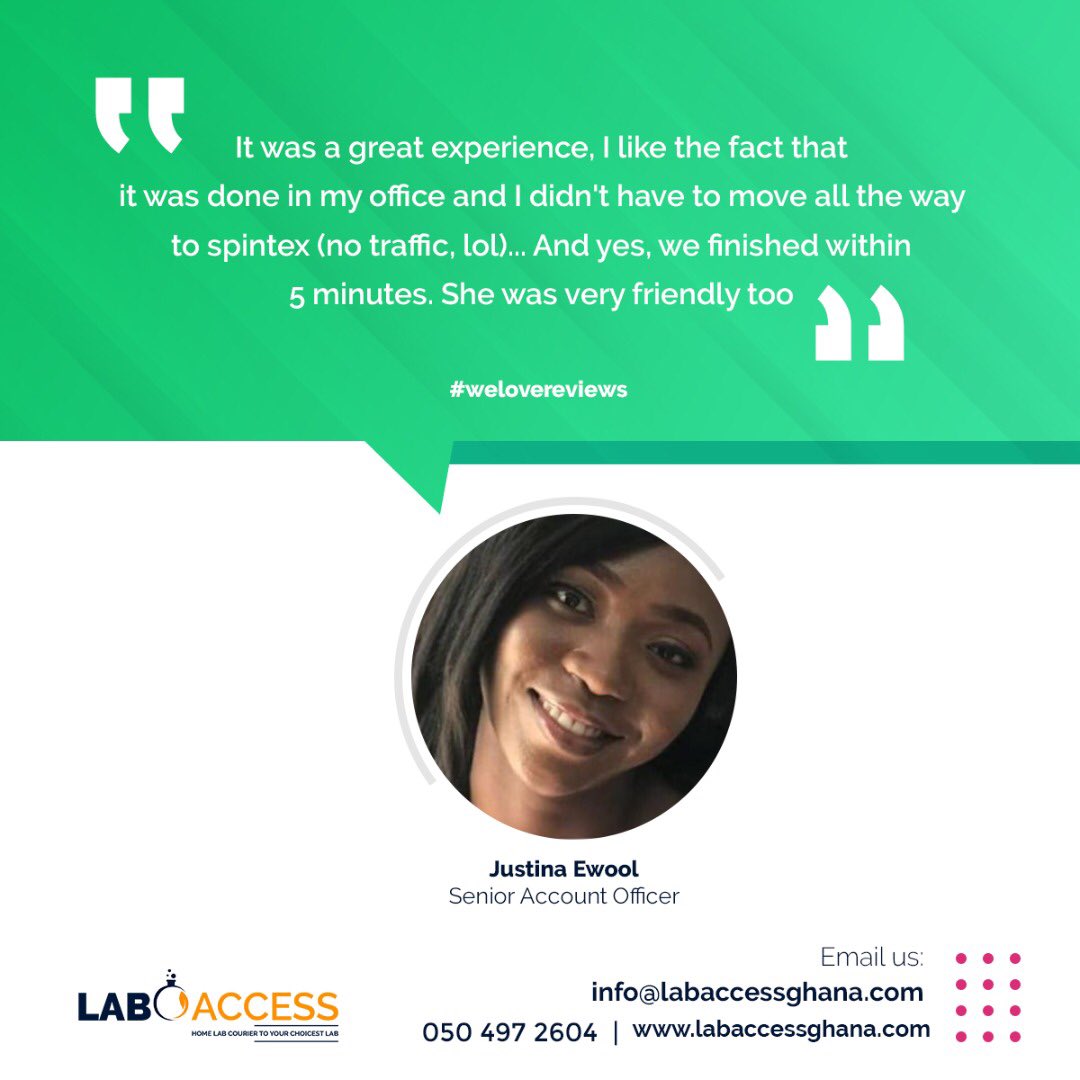 lab_access's tweet image. What clients are saying about our mobile sample collection services 👉&amp;gt;&amp;gt;&amp;gt; #labaccess #medicallaboratory