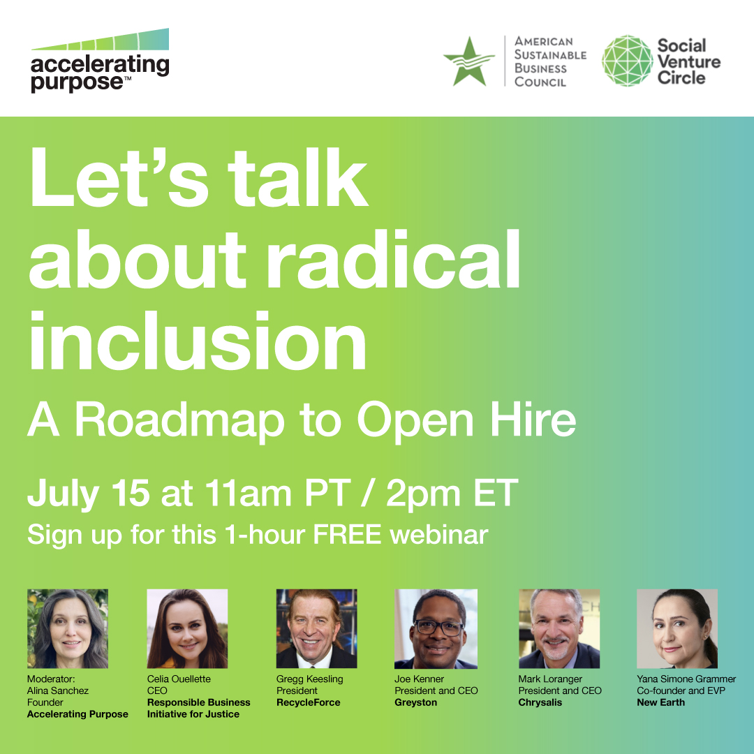 ASBCouncil's tweet photo. You too can practice #RadicalInclusion. Come learn how. | JULY 15 | Register here for this FREE webinar:  #OpenHire #Equity #DEI #ASBC #AcceleratingPurpose  
@acceleratingpurpose
@JosephKenner316
@ChrysalisLAmark
@GreggKeesling1
@ouellette_celia
@yanagrammer https://t.co/0PkaTir4Tz