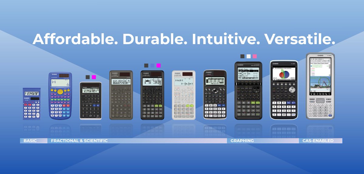 CasioEdTech's tweet image. From simple arithmetic to complex statistical analyses, there is a Casio solution for every situation. See them all at casio.com/products/calcu… #iteachmath #mtbos #casio