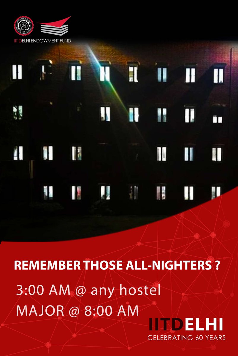 iitdelhi's tweet image. Do you have a memory of #IITDelhi that brings a smile? A fundu story to share?

Upload here- endowment.iitd.ac.in/memoriesiitd/

And we&apos;ll make a poster out of it, with credits to you!