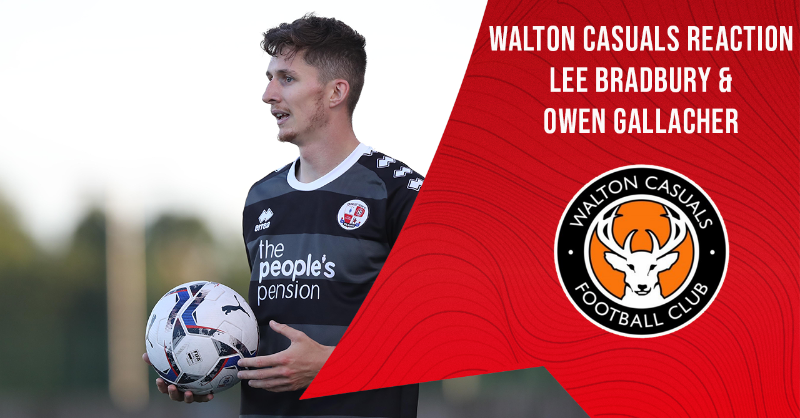 crawleytown's tweet photo. 🎙️ Watch as Lee Bradbury and @Gallacher9 react to the Reds first pre-season friendly away at @WaltonCasualsFC👇

#TownTeamTogether🔴