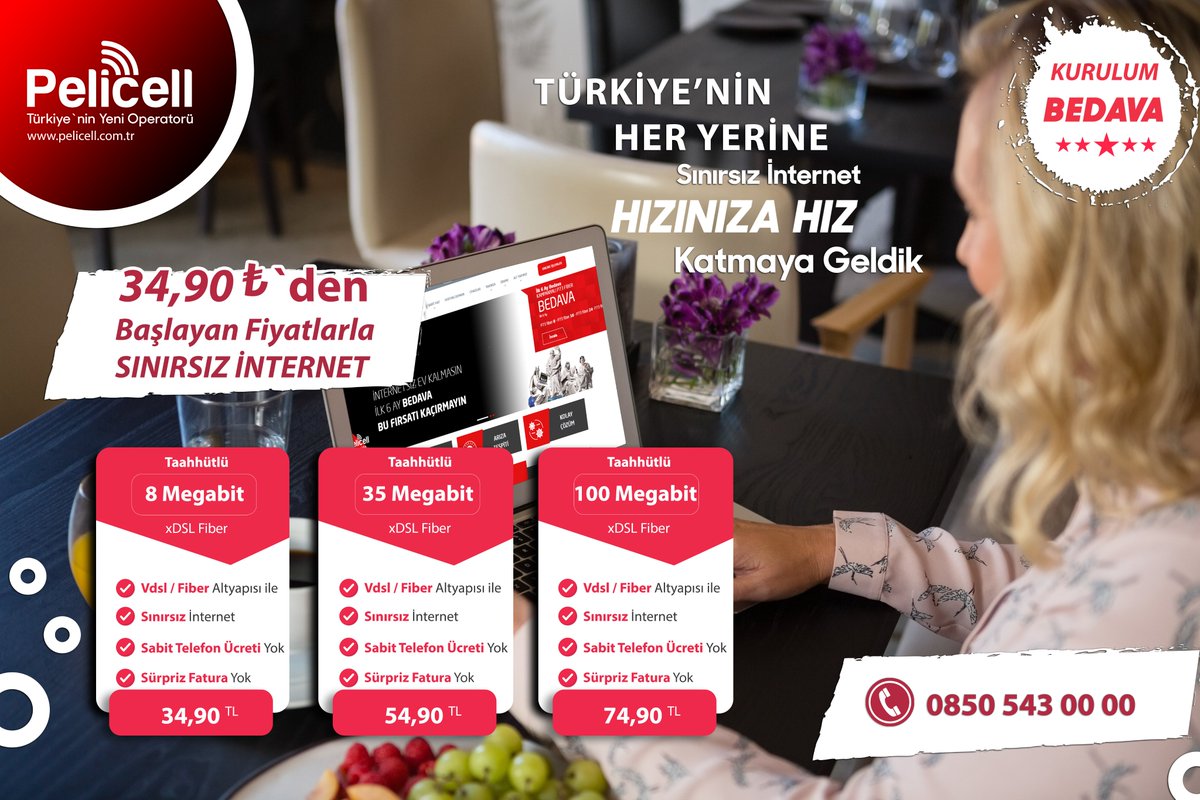 #Türkiye 'nin Yeni Operatörü #Pelicell ile #internet olmayan #ev kalmayacak. pelicell.com.tr