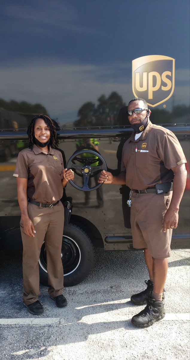 Congratulations to Tiffany Gilmore, third-generation upser, on making her 30 days today! Her father, Willie Gilmore, is photographed beside of her. #safetydriven #upsfamily #fayettevillenc