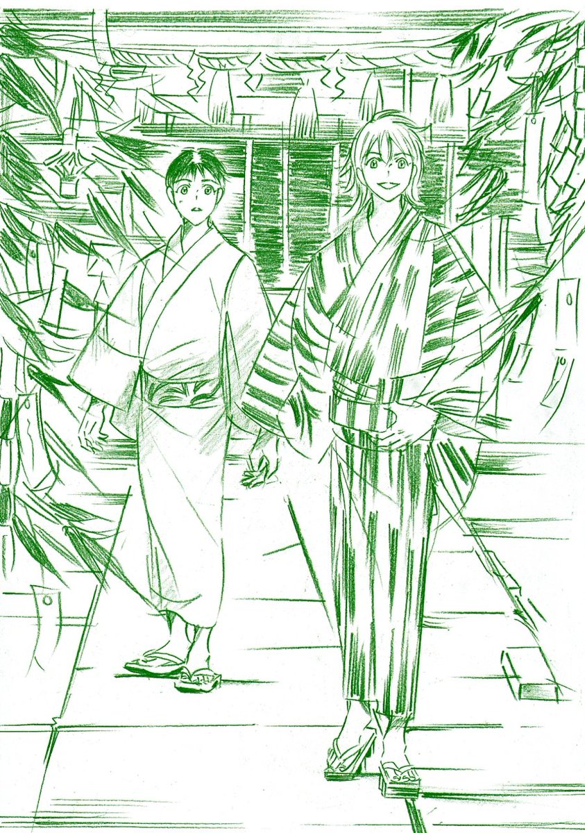 七夕絵描けなかったのでかなり古いの再掲だけど貞カヲシンちゃんとか加持ミサさんとか🎋推しCPみんな、幸せなサマーバレンタインの夜を過ごして欲しい♥