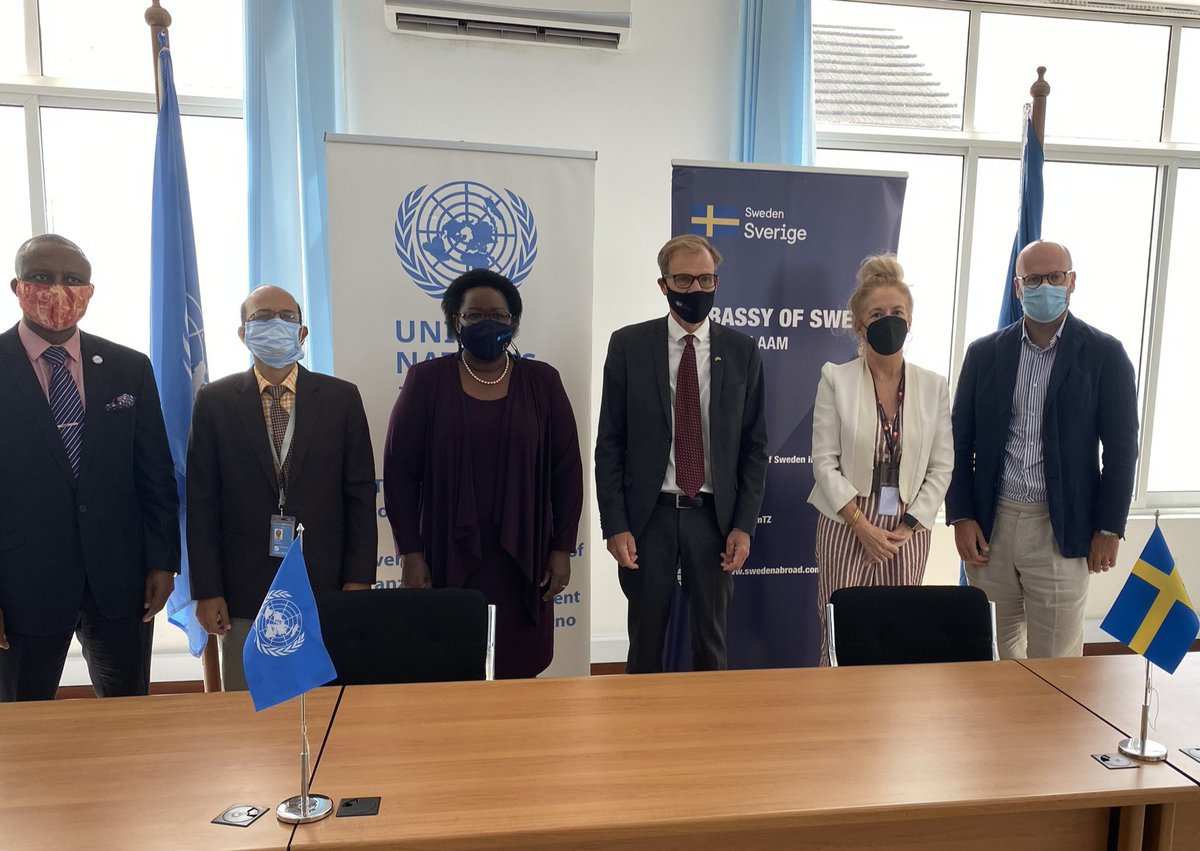 Ahsante sana <a href="/SwedeninTZ/">Sweden in Tanzania</a> for the additional support of US$6.4 million to #UNTZ.

This continued support will harness #UNTZ agencies to deliver results &amp; impact in support of women, children, adolescents &amp; youth.

#GenderEquality #EndGBV #RightsandChoices #LeaveNoOneBehind #SDGs