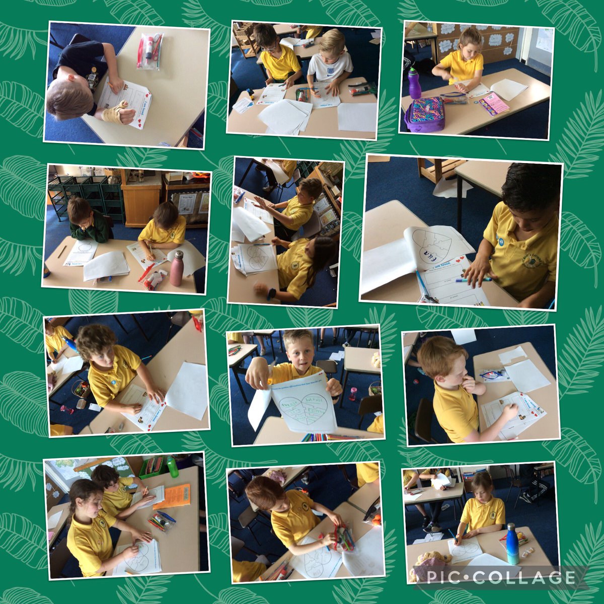 StMarysRCSch's tweet photo. Dosbarth Tri enjoying a lovely afternoon spending time thinking about themselves and their growth mindset. #CompassionateAndLoving #growthmindset #SMRY3 #PupilVoice @EAS_Equity https://t.co/ERtj3Zydej