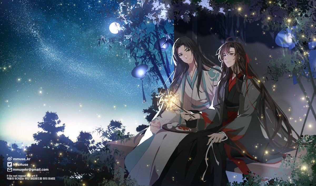 NyaMuse's tweet photo. 여름 밤 구경 ☺️
#MDZS #魔道祖师 #마도조사 https://t.co/lWtfGMusCm