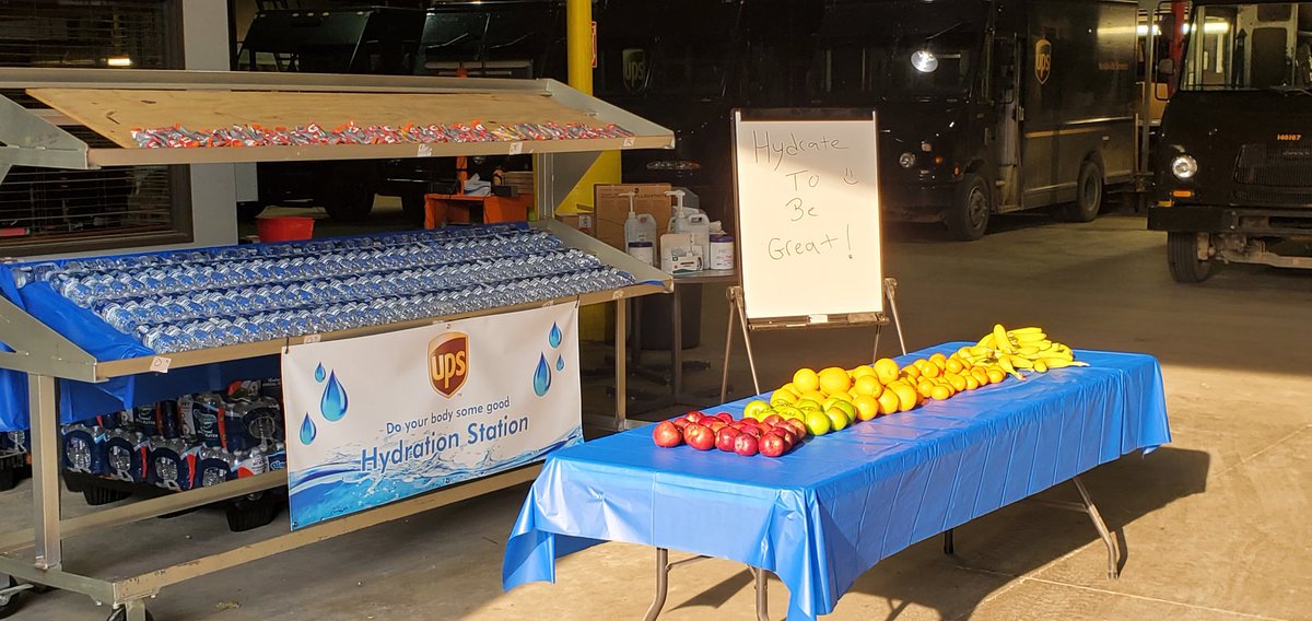 Hydration awareness in the Howell Center this morning.