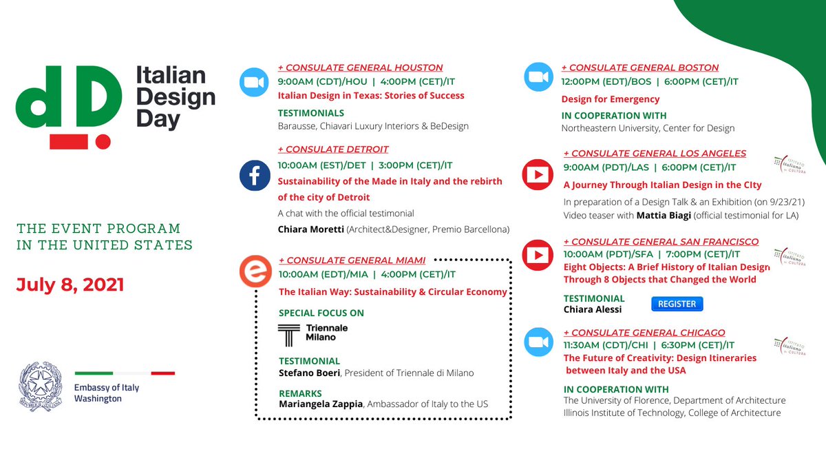 We'll have the honor to represent Italian Design in Boston tomorrow with the Design for Emergency initiative. Registration required, link below 👇👇👇
@NU_CAMD @ItalyinBoston @ItalyinUS #ItalianDesignDay 🇺🇸🇮🇹