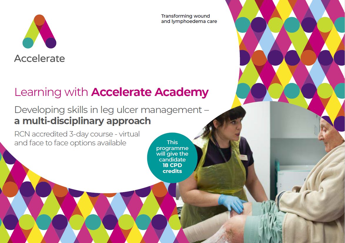 AccelerateCIC's tweet image. We are so excited to receive RCN accreditation for our 3-day course “Developing skills in leg ulcer management”, we now accept nurse associates on the programme!!
acceleratecic.com/what-we-do/acc… #CourageToCompress #Lymphoedema #woundcare #Accelerateacademy #legsmatter
