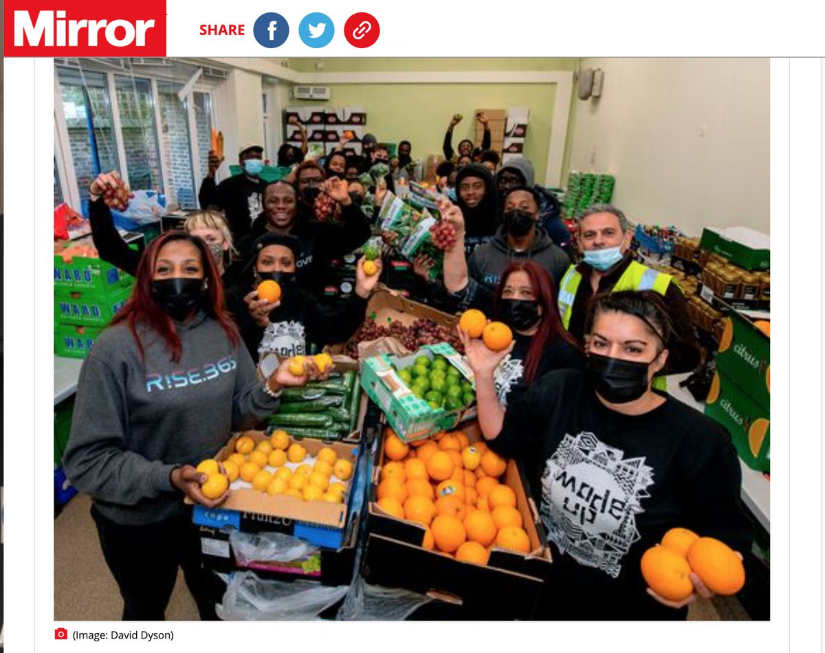 MadeUpKitchen's tweet image. Much Love to @DailyMirror for celebrating the work of @MadeUpKitchen @365_rise &amp;amp; our amazing community of volunteers. 30,000 culturally appropriate meals &amp;amp; 35,000 bags of fruit, veg &amp;amp; food shopping shared with our Hackney Community in over a year! This is just the beginning...