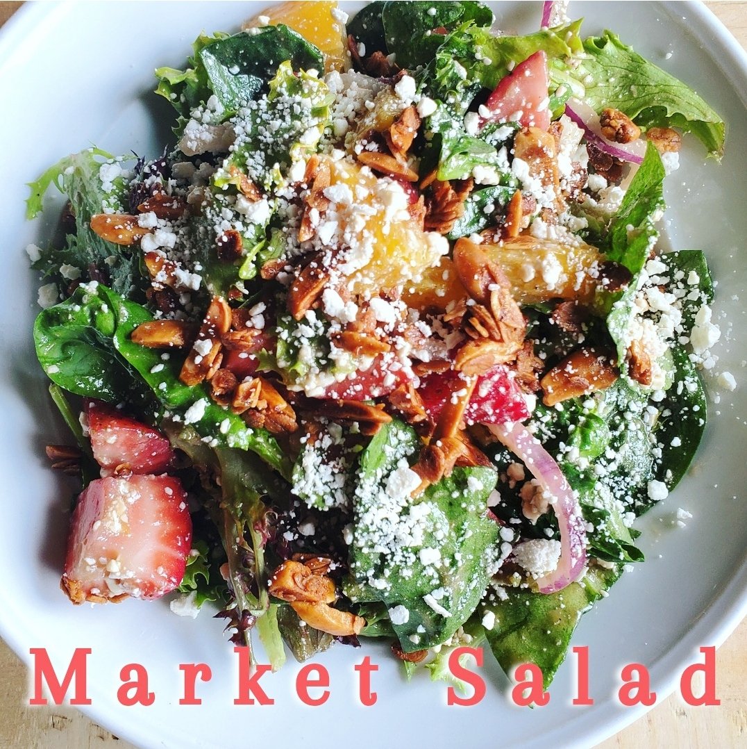 🍓🍊 Summer Market Salad🍊🍓

w/ fresh strawberries, navel oranges honey candied almond granola, red onions, ricotta salata &amp; balsamic dressing

Call to make your reservations now! 859-245-1789. It will also be available for pickup &amp; delivery. 

#sharethelex #BellaNotte