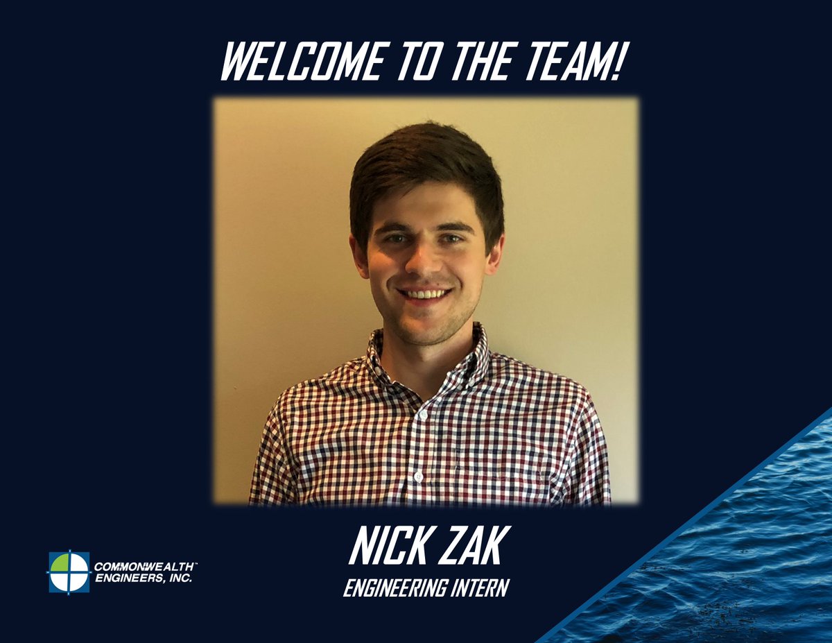 CommonwealthEng's tweet image. Please join us in welcoming our latest Engineering Intern, Nicholas Zak, to #TeamCommonwealth! Nick is a Notre Dame graduate who will be supporting our Fort Wayne production team. We are confident that you will have an exciting career with us. Hope you have a great 1st week!