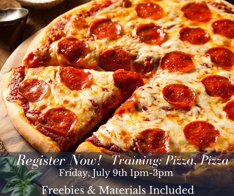 Pizza, Pizza! Upcoming training! Learn how to use pizza as a tool. Sign up now before it is too late: bit.ly/pizzacny