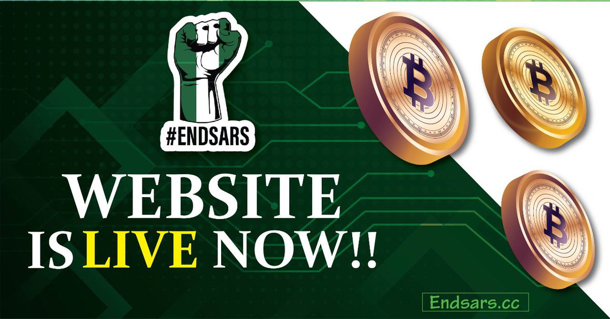 Our new website is live now!
Check Now:
endsars.cc

#EndSARS #cryptocurrency #BSC #BSCGems