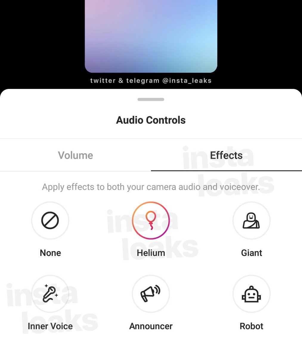 #instagram is developing the ability to apply an ✨ «Effect» to your audio in #Reels