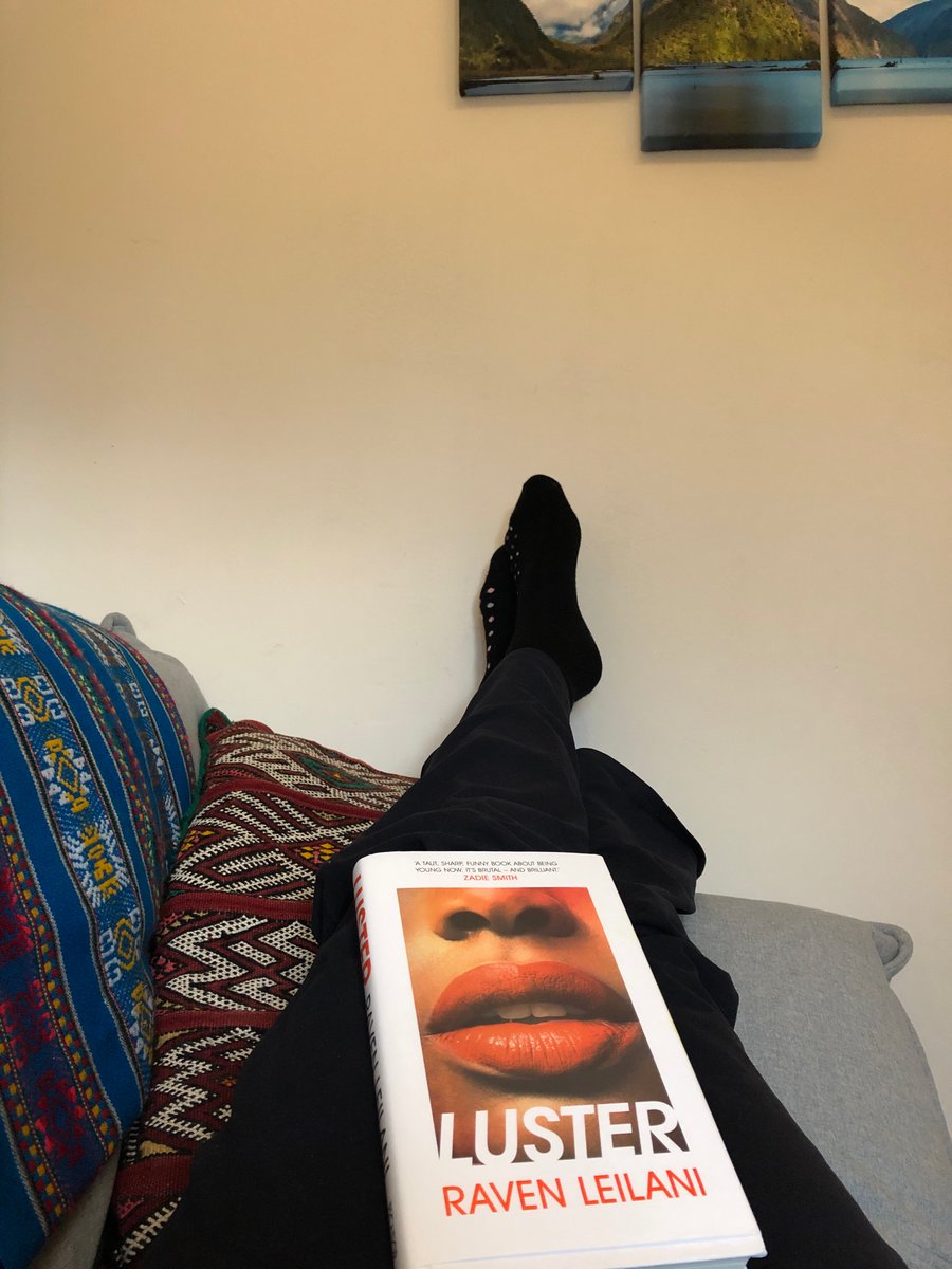 Lying on new sofa bed, with blanket from Peru, cushion from Morocco, photo from New Zealand and book by incredible American writer @RavenLeilani and this is all I need tonight to feel like the world is not too far away  #mentalhealth #writing #reading https://t.co/hXwljEvzLW