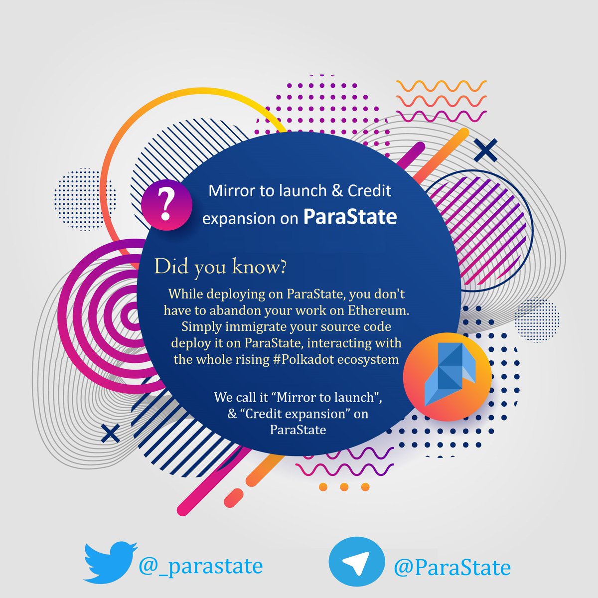 malith1992's tweet photo. Did you know❓
“Mirror to launch", & “Credit expansion” on ParaState
Let's find out 😉
@_parastate #Ethereum #Polkadot $STATE #ParaState https://t.co/vsxJ5cHNiz
