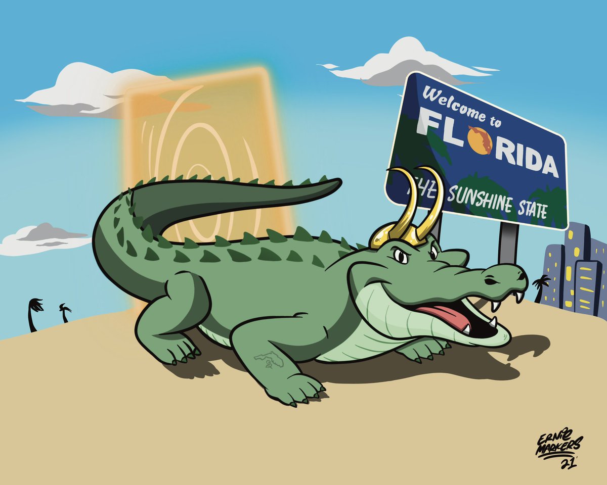 erniemarkers's tweet photo. New illustration #FloridaLoki #AlligatorLoki https://t.co/HAGrWMqxQz