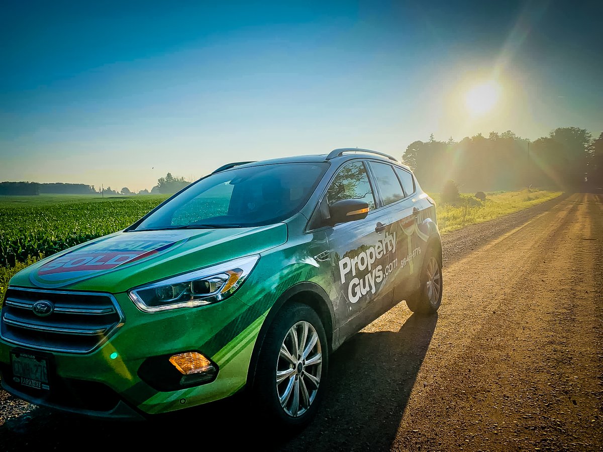 Ride in style and soak up the sun! Fantastic photo sent by the Woodstock &amp; Brant franchise! #propertyguys #carwrap #wrappedcars #realestate