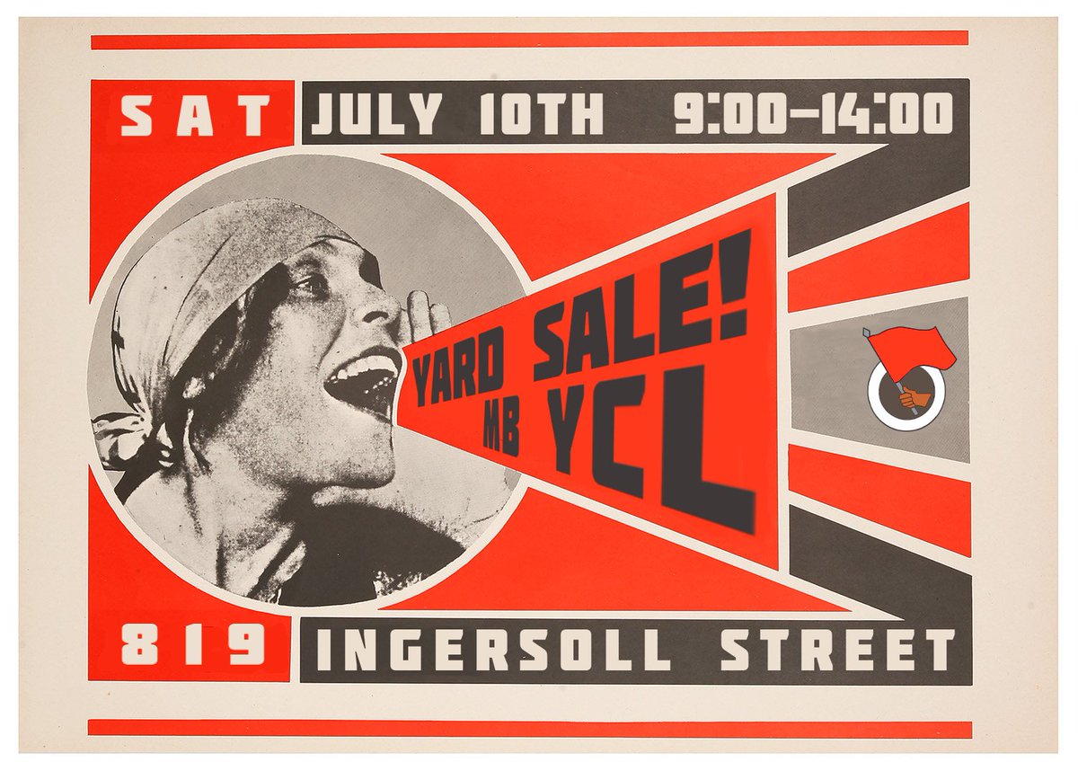 The YCL-MB will be having a yard sale fundraiser this Saturday from 9:00-14:00 at 819 Ingersoll St. Come one, come all!