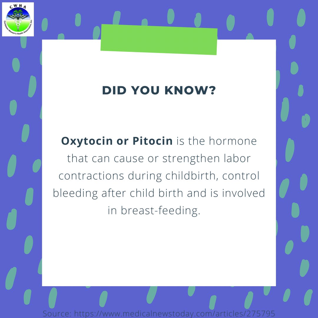 CaribbeanWomen2's tweet photo. Oxytocin helps to move milk through the ducts of the breast to be excreted though the nipple.
Oxytocin also acts as a chemical messenger in the brain to increase bonding between the mother and infant. 
#doula https://t.co/ToQJXDgQnA