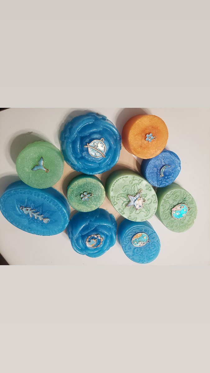 PichetteMaygan's tweet photo. Looking for opinions on my experiments of adding some charms to some soaps #DilipKumar #Loki #COVID19 #cryptocurrency #lookingforopinions #opinions #wanted #help #helpagirlout https://t.co/Bj84txEI8r