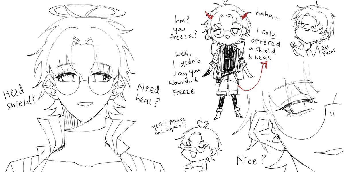My genshin persona but male version one bcs we need male catalyst yes

He's originally from Mondstadt but living in Sumeru, but currently visit various place around Teyvat.
He hide his vision under his clothes bcs of some reasons.

....idk how to outfit alksjdkfj https://t.co/eIzIbcn5US 