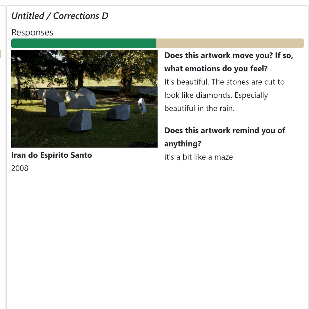 ImmaViewpoints's tweet image. Take a look at some recent responses from visitors to IMMA&apos;s outdoor sculptures here:

spice.kmi.open.ac.uk/demos/imma-vie…