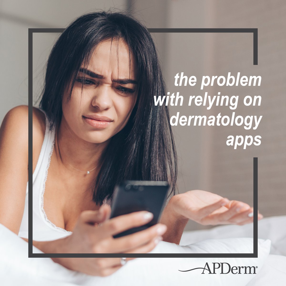 ap_derm's tweet image. Technology is great, but apps can never compete with in-person #dermatology appointments. Technology does not account for differences in #skin tone or a patient’s history and genetic risks the way a doctor who personally knows you.