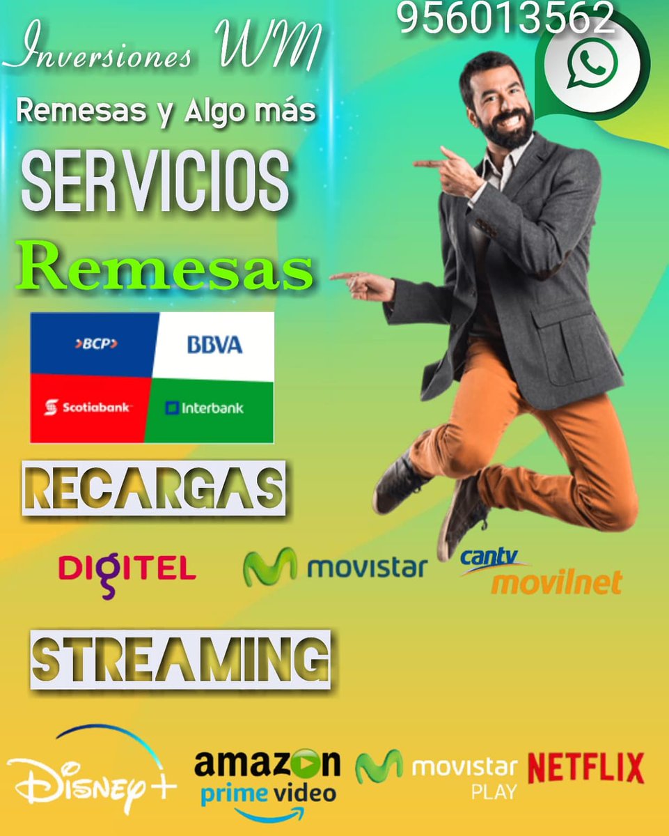 DEVENTAS76's tweet image. Buenas Buenas!!! Activados desde El Perú, Tus Remesas con Rapidez... llámanos.