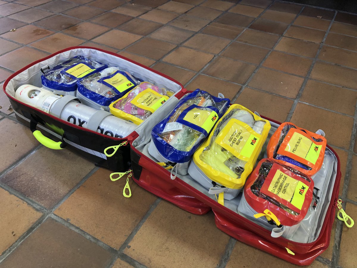 Great to have our new @uk_pax trauma bags on the run along with some new equipment to help us treat people at the scene! ⛑ 🚒 #NotJustFires #PreHospitalCare #Medic @999fireBull @HFRS @TraumaResus