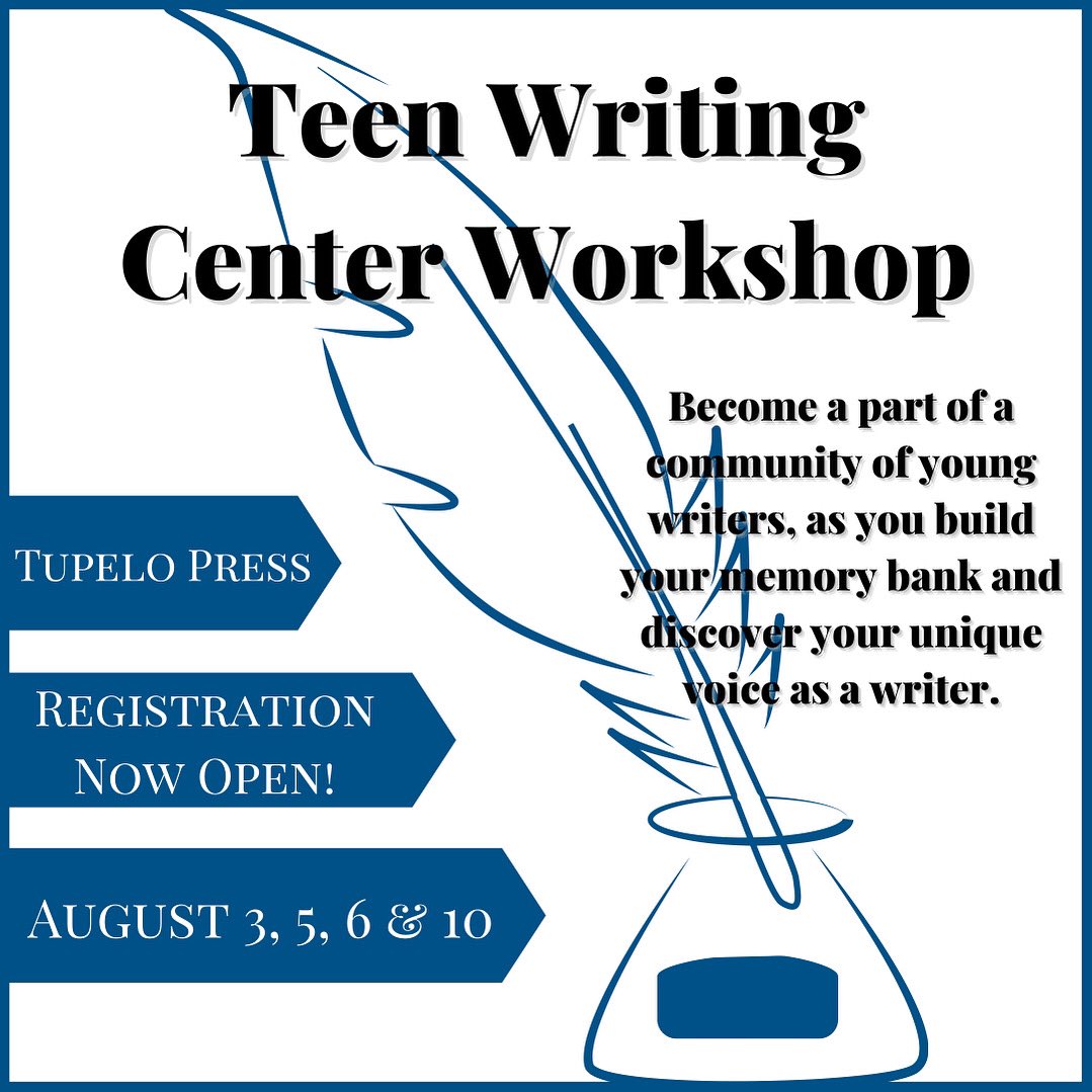 The Teen Writing Center at Tupelo Press is hosting a writing workshop this summer! Join a community of young writers and work to build your memory bank as you discover your voice as a writer. 💙 Click the link in our bio to register! Spots fill up fast... <a href="/tupelopress/">Tupelo Press</a> #memorybank