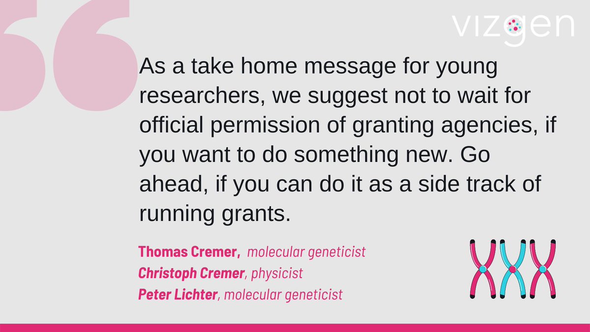 vizgen_inc's tweet image. This week&apos;s #WisdomWednesday quote is by the German scientist trio- Thomas Cremer, Christoph Cremer, and Peter Lichter. They helped advanced the field of #molecularcytogenetics including providing evidence of #chromosomalterritories! Learn more here! hubs.ly/H0RL6B00