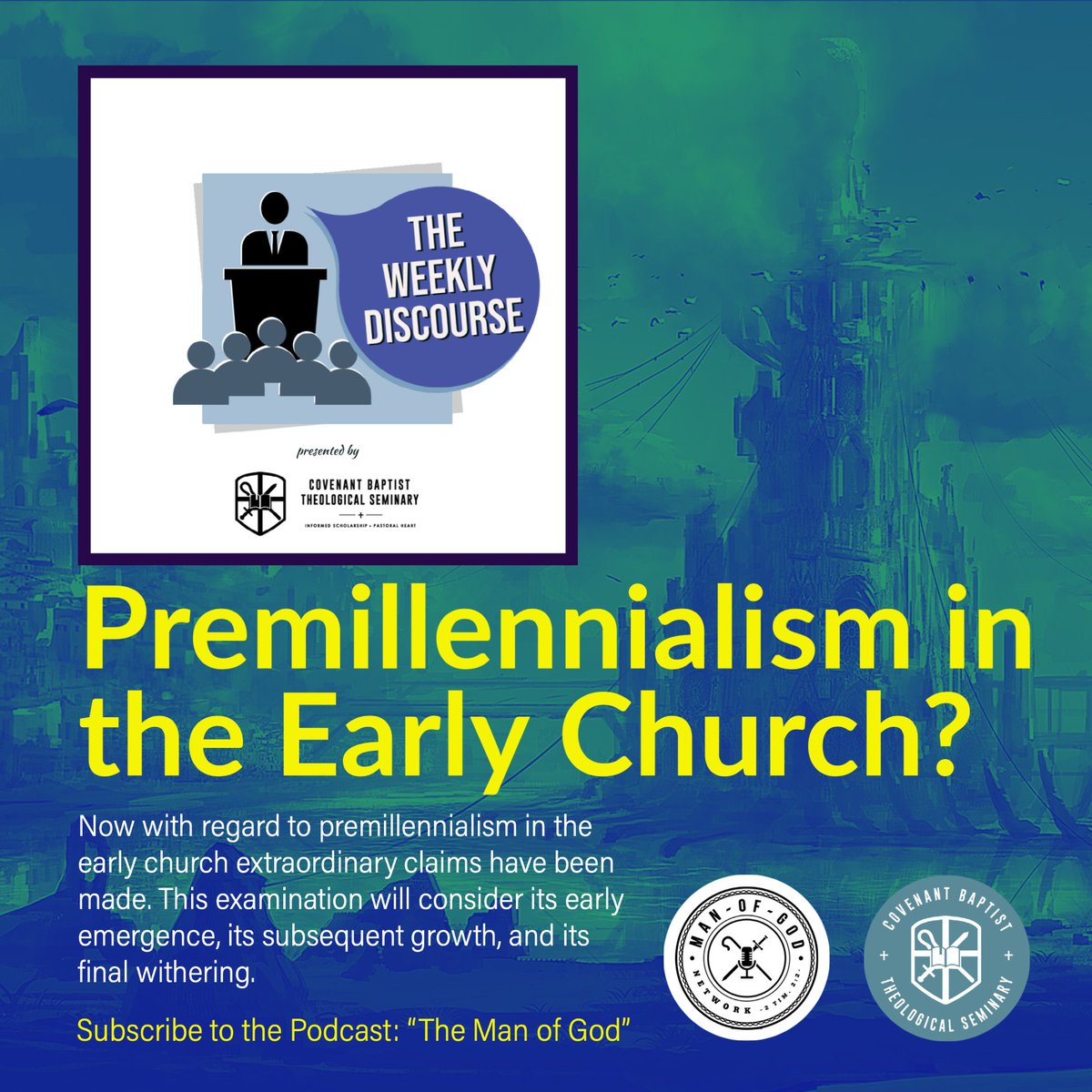 CBTSeminary's tweet photo. #TheWeeklyDiscourse🎧
Premillennialism in the Early Church?
Now with regard to premillennialism in the early church extraordinary claims have been made. This examination will consider its early emergence, its subsequent growth, and its final withering.
https://t.co/ZiOimZ4nQx https://t.co/wDm1VQqlxE
