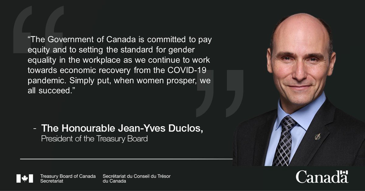 TBS_Canada's tweet photo. The #GC has published historic pay equity regulations in preparation for the coming into force of the Pay Equity Act on August 31: https://t.co/2OUaNuoS6i https://t.co/aqxLtQpPas