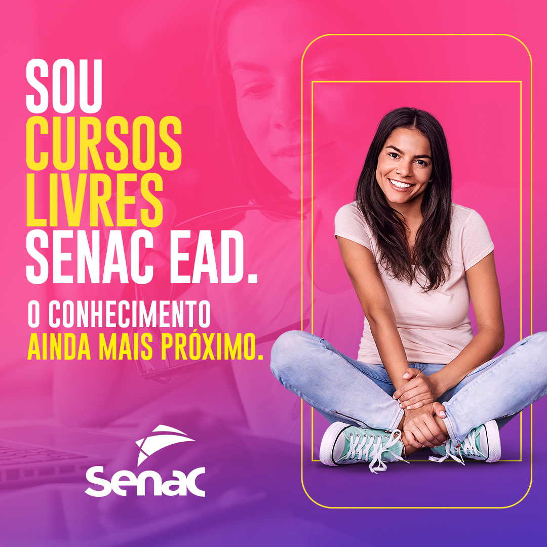 Para contribuir com sua formação profissional, é preciso se atualizar. Conte com os Curos Livres Senac EAD. Inscreva-se em ead.senac.br/cursos-livres/ #SouSenacEAD