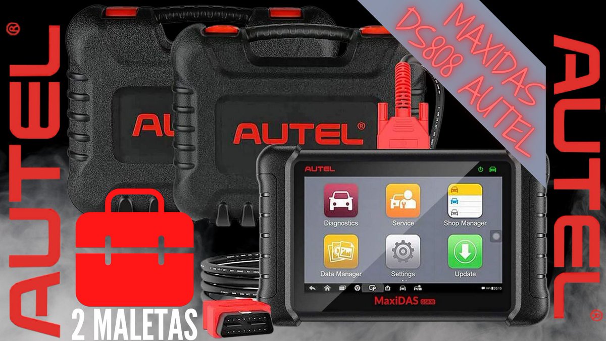 LAREDOTOOLS's tweet photo. Ahora tu Maxidas DS808 de Autel a 6 MSI con Bancomer o Banamex.
1 maleta para el equipo y otra para los cables OBD 1. https://t.co/GK8ntWSgi7