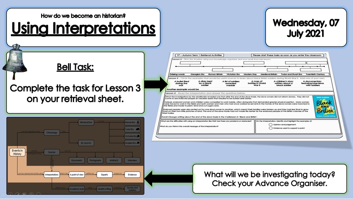 Tom Sims (@tommole) on Twitter photo I've recently seen discussion about introductory sessions for Y7. It's something we've chosen to do in September but want to use it to set high academic expectations. It's a 4 lesson intro to historical skills done through a study of black British history. cutt.ly/FmmEpsA I've recently seen discussion about introductory sessions for Y7. It's something we've chosen to do in September but want to use it to set high academic expectations. It's a 4 lesson intro to historical skills done through a study of black British history. cutt.ly/FmmEpsA