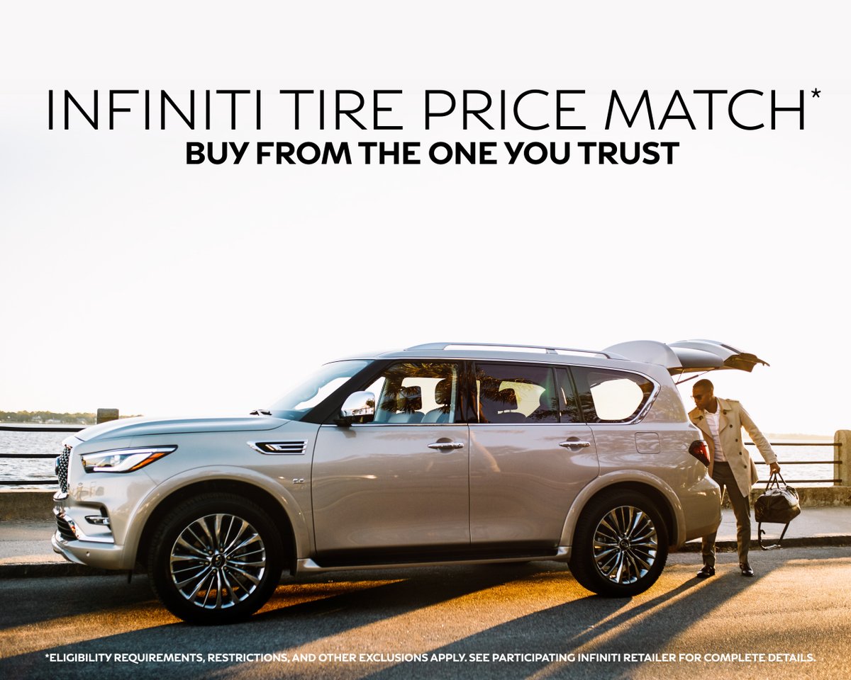 INFINITI Chicago is price matching tires to qualifying wholesale clubs. No, we’re not kidding. Hurry in today to get your hands on this sweet deal! 🍭