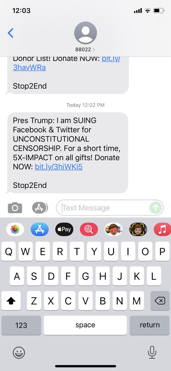 NYTnickc's tweet image. And there it is: Trump fundraising appeal off his lawsuit already out