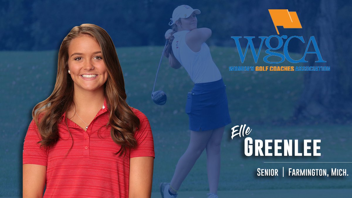 DetroitWG's tweet photo. A big 👐 to Elle Greenlee on earning her 3rd @WGCAGOLF  All-American Scholar Honor ⚔️🏌️‍♀️ #DetroitsCollegeTeam #HLGolf https://t.co/C1dGoiGv2I